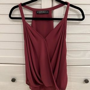 Fuscia Cross over blouse